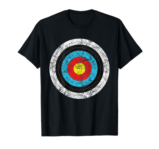 (Print on Back) Funny Retro Archery Target Hunter T-Shirt