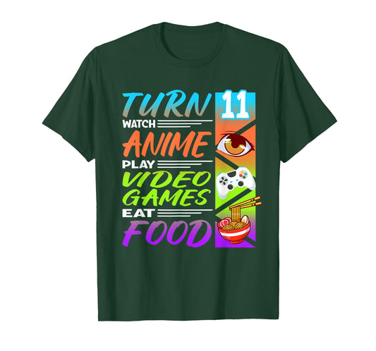 11th Birthday I Gamer I 90s Kawaii Ramen Noodles Anime T-Shirt
