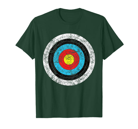 (Print on Back) Funny Retro Archery Target Hunter T-Shirt