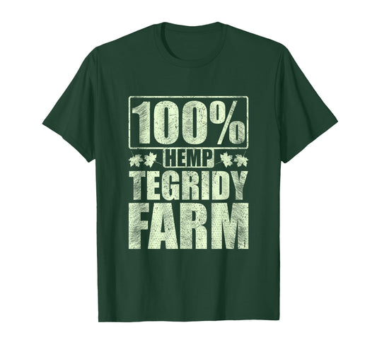 100% Hemp Tegridy Farm T-Shirt Funny Vintage Farm Gift Tee T-Shirt